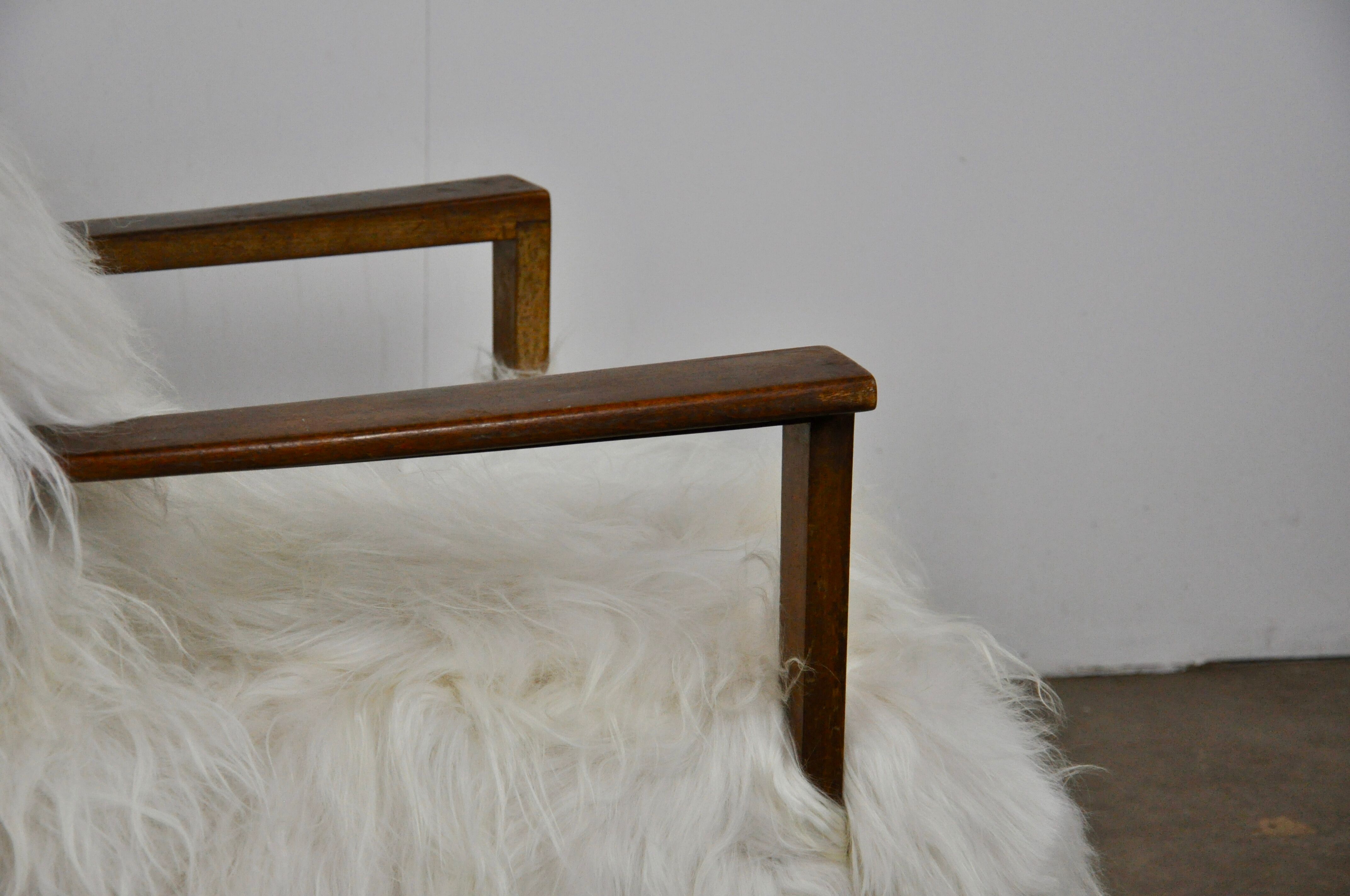 Pair of 1960s Sheepskin armchair