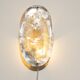 Oval wall light in glass, brass and aluminum No.11