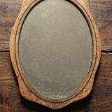 Small old wooden mirror