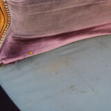 Sofa Voltaire rounded purple velvet
