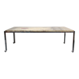 1970s space age coffeetable with pebble stones and acryl