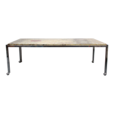 1970s space age coffeetable with pebble stones and acryl