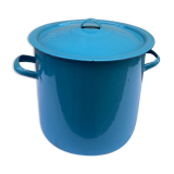 Old Blue Enamelled Pot