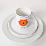 Set of 6 porcelain pieces by Thomas Rosenthal, Eclipse series, 1970s.