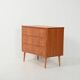 Scandinavian teak chest of drawers with oak details