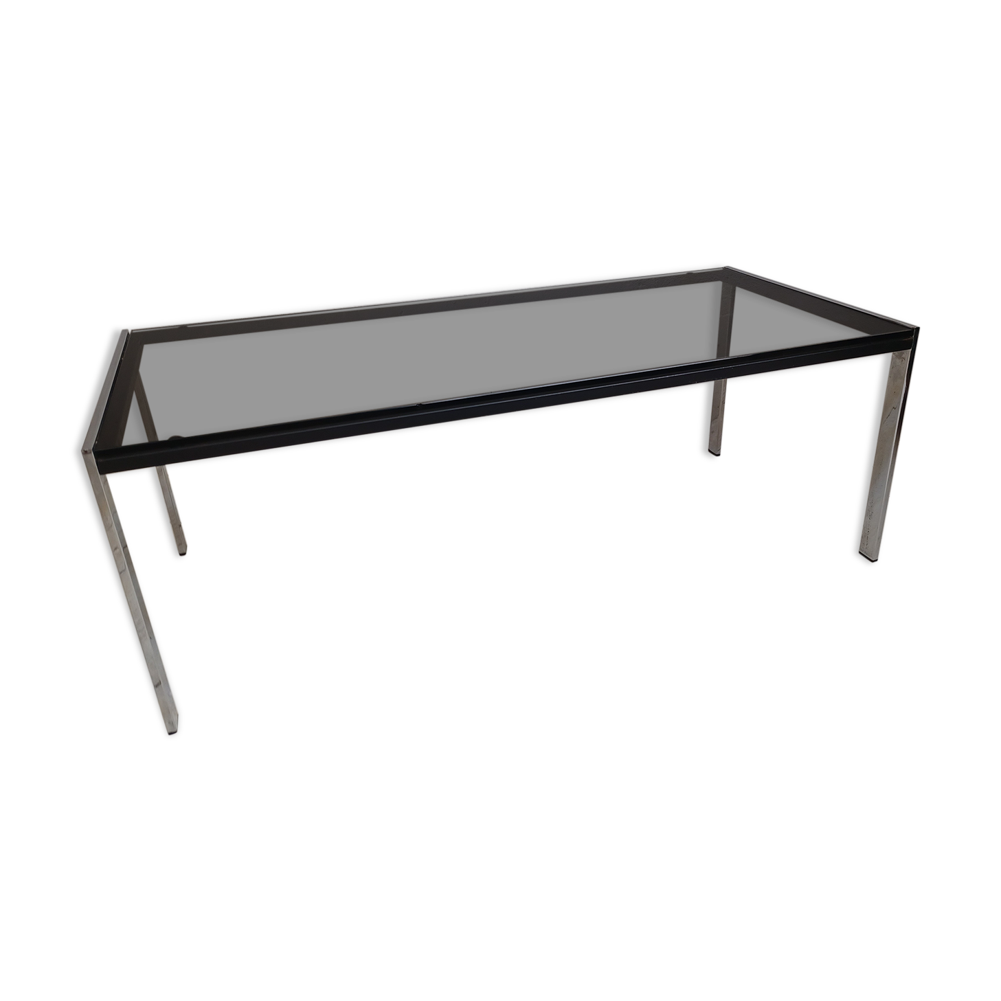 Table basse , verre fumé