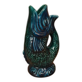 Pichet poisson en porcelaine estampillée vintage