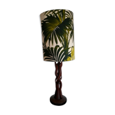 Lampe à poser en teck sculpté