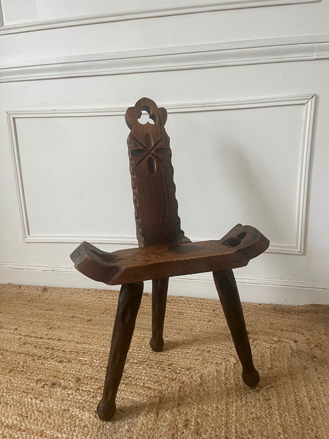 Brutalist tripod chair