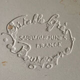 Set of 8 flat plates in Sarreguemines stoneware
