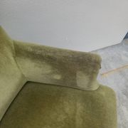 Fauteuil crapaud en velours d'époque napoléon III 19éme