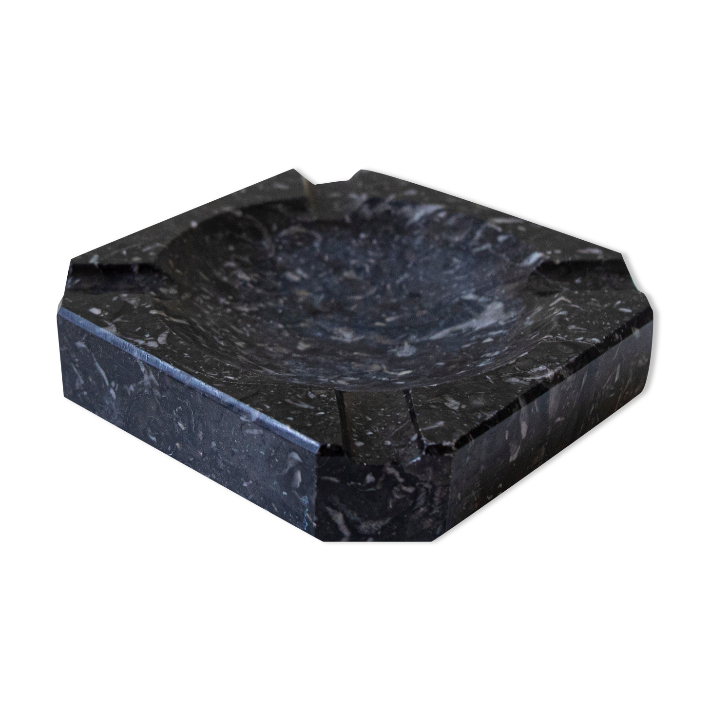 Ashtray/Black marble pocket drain