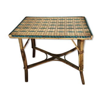 Vintage rattan coffee table