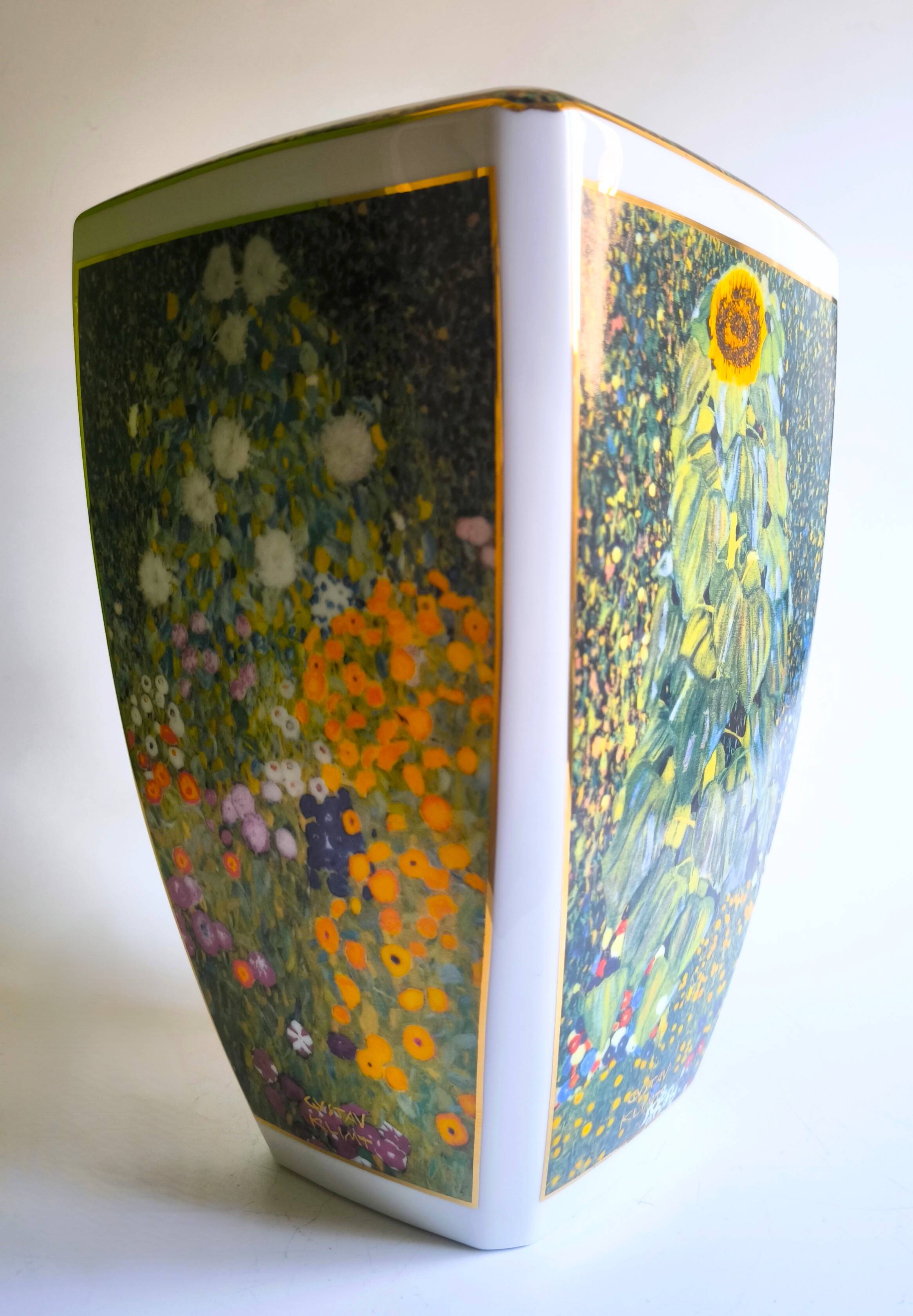Goebel porcelain vase - Gustav Klimt floral motifs Limited Edition