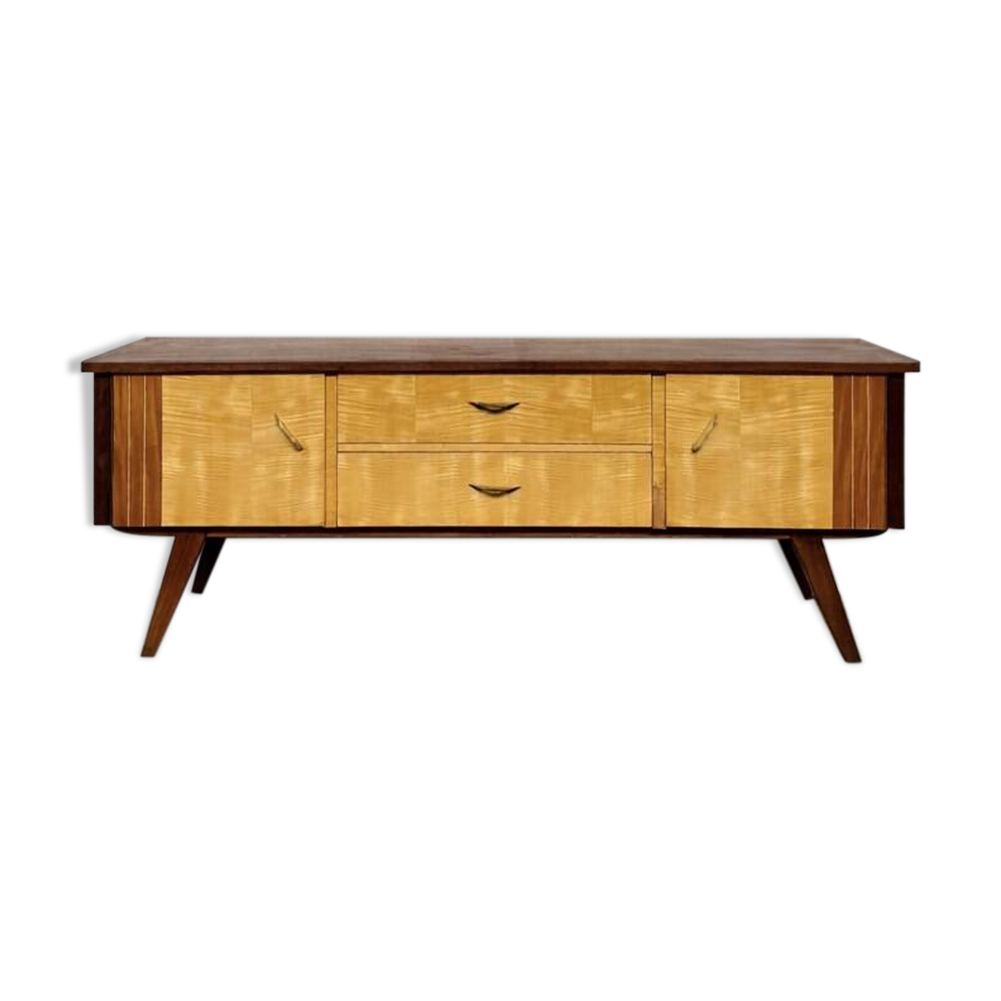 Enfilade vintage TV/Hi-Fi with tapered legs