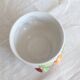 Small vintage white earthenware bowl - Fruit slip decor