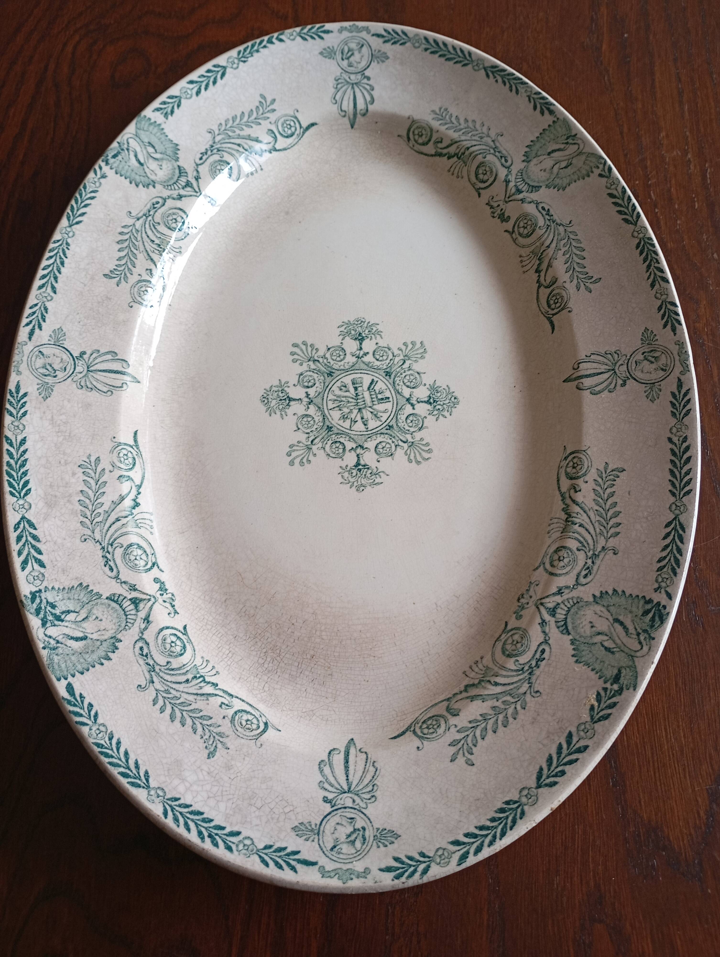 Oval ironstone dish "Compiègne" K&G Lunéville