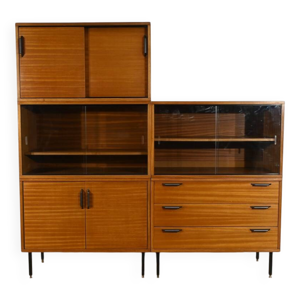 Meuble modulable en Acajou, - 1960