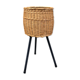Door plant in rattan feet tripod metal