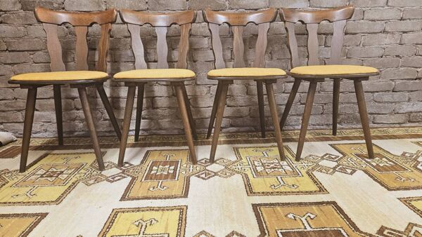 Lot de 4 chaises bistrot 1960