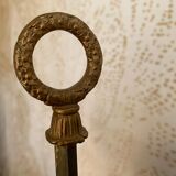 Louis XVI-style solid bronze hot water bottle lamp with three lights