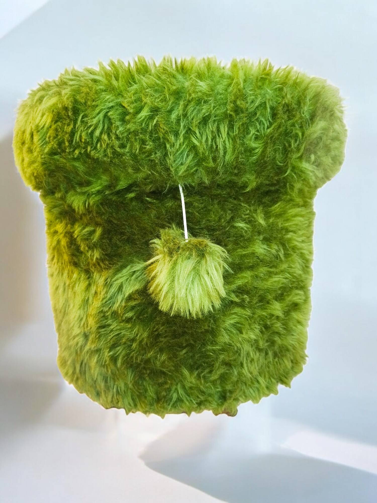 Hairy storage pouf