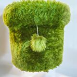 Hairy storage pouf
