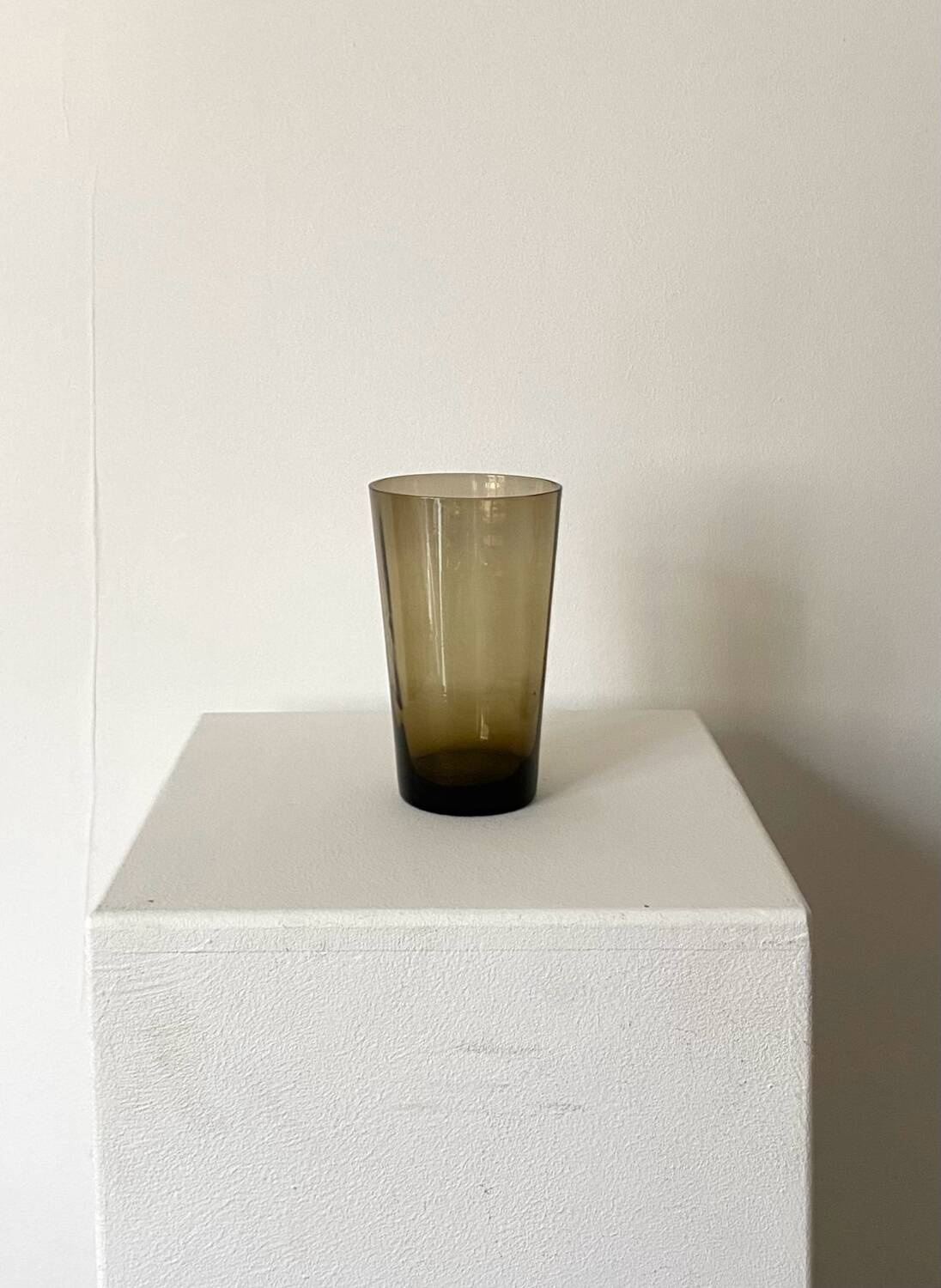 Smoked glass vase from the 70s