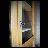 Glazed school cupboard from the 50s, 60s