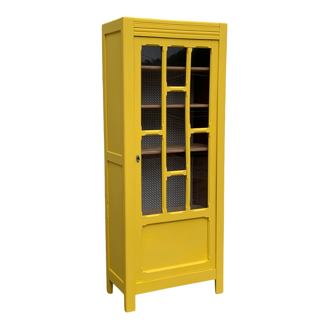 Glass-glazed Parisian wardrobe 1950