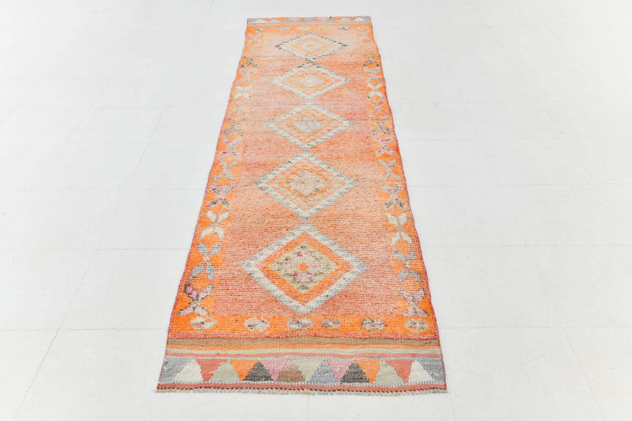3x11 Pale Orange Turkish Vintage Runner, 86x327