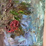 Flower bouquet, knife technique, signed