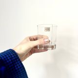 Vintage 6 x Hexagonal Clear Water Glasses, by Luminarc France, 1980s
