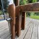 Restored antique carpenter's workbench in solid oak - 245 cm