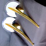 Metalarte - TallerUno by Joan Auger, Large pair of metal and glass wall lights Spain