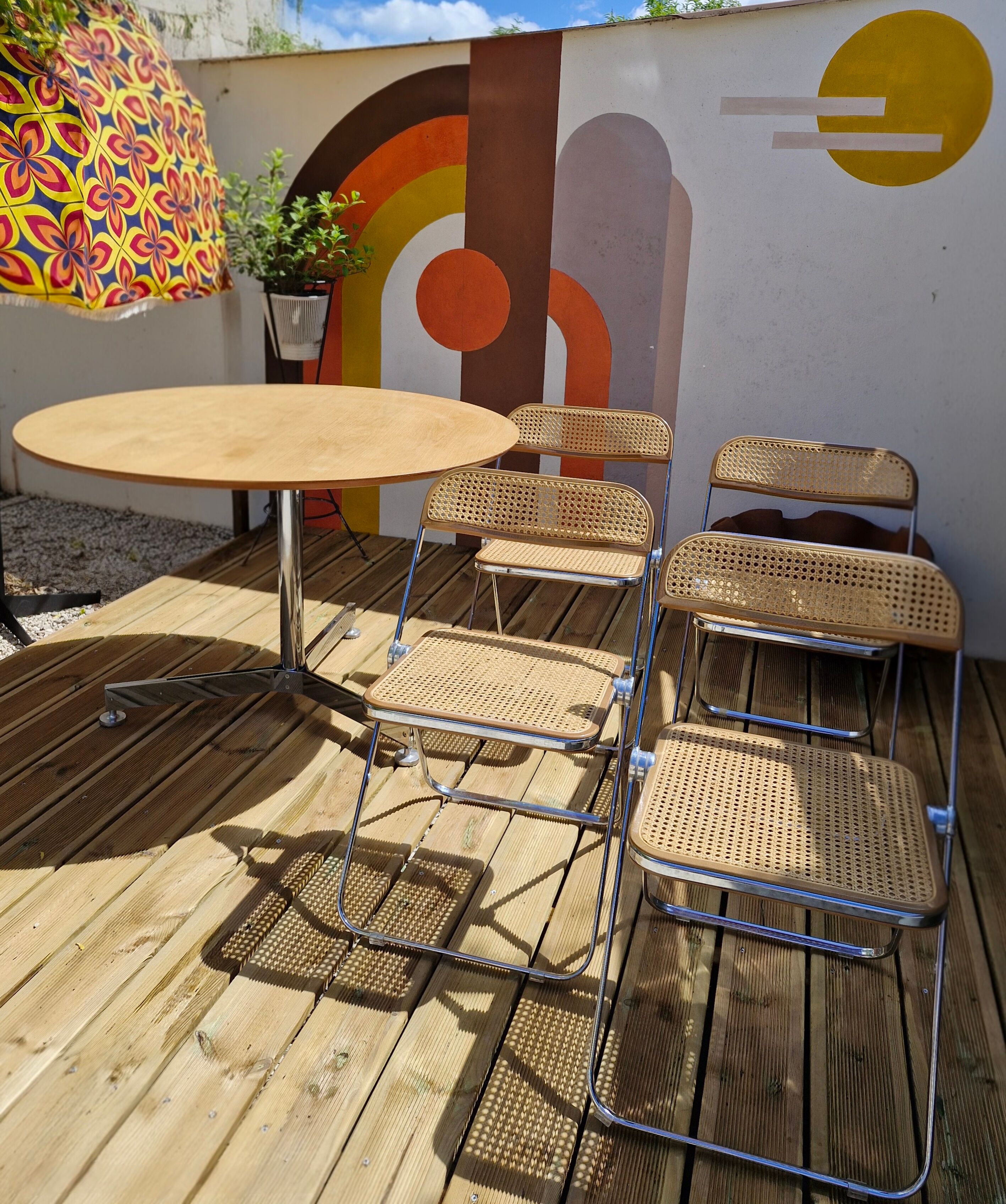 Giancarlo Piretti Anonima Castelli, 1970s, Pair of Plia Chairs