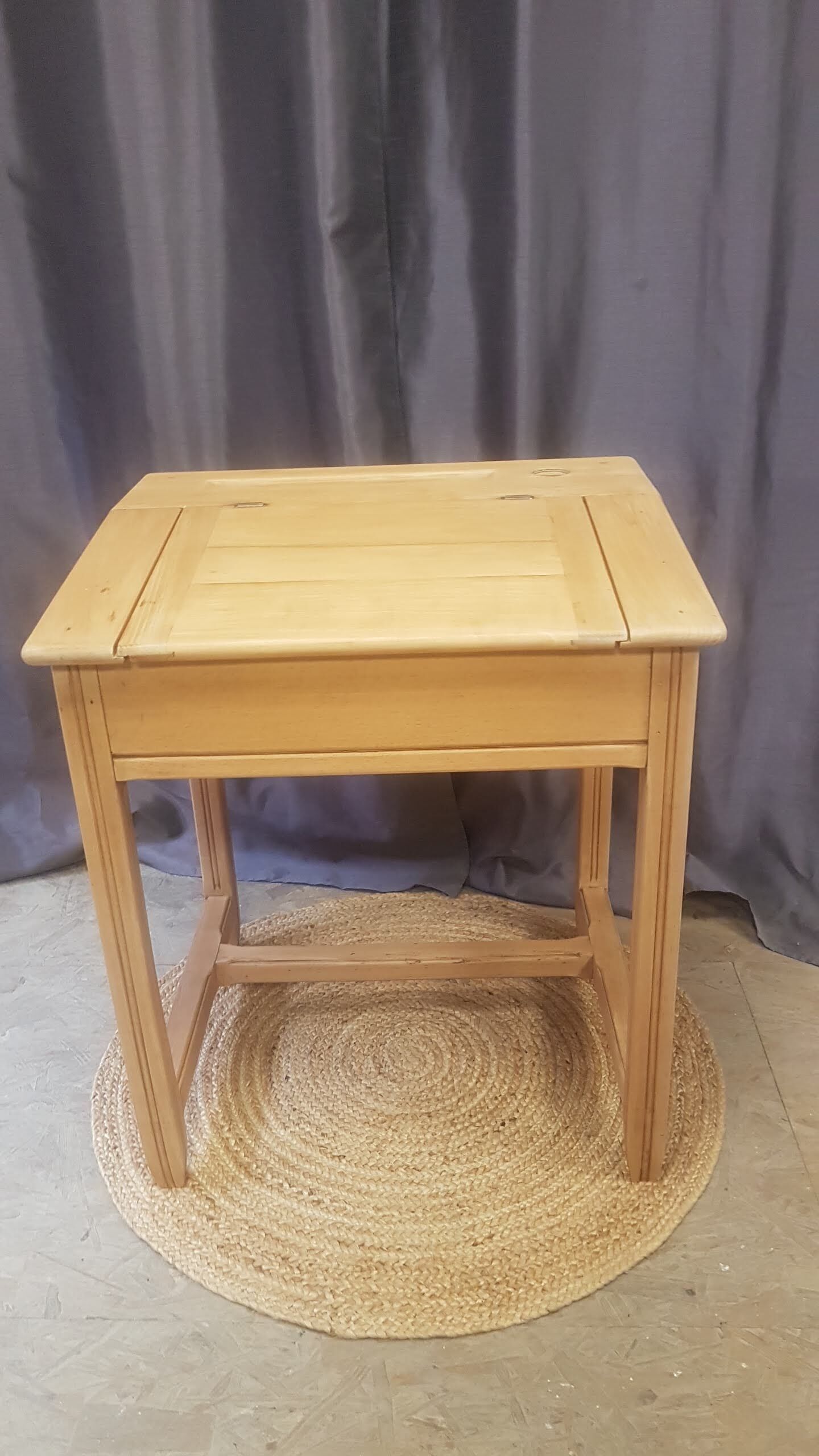 80s beech school desk