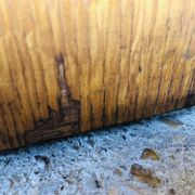 Vintage low storage cabinet blond oak Circa 60