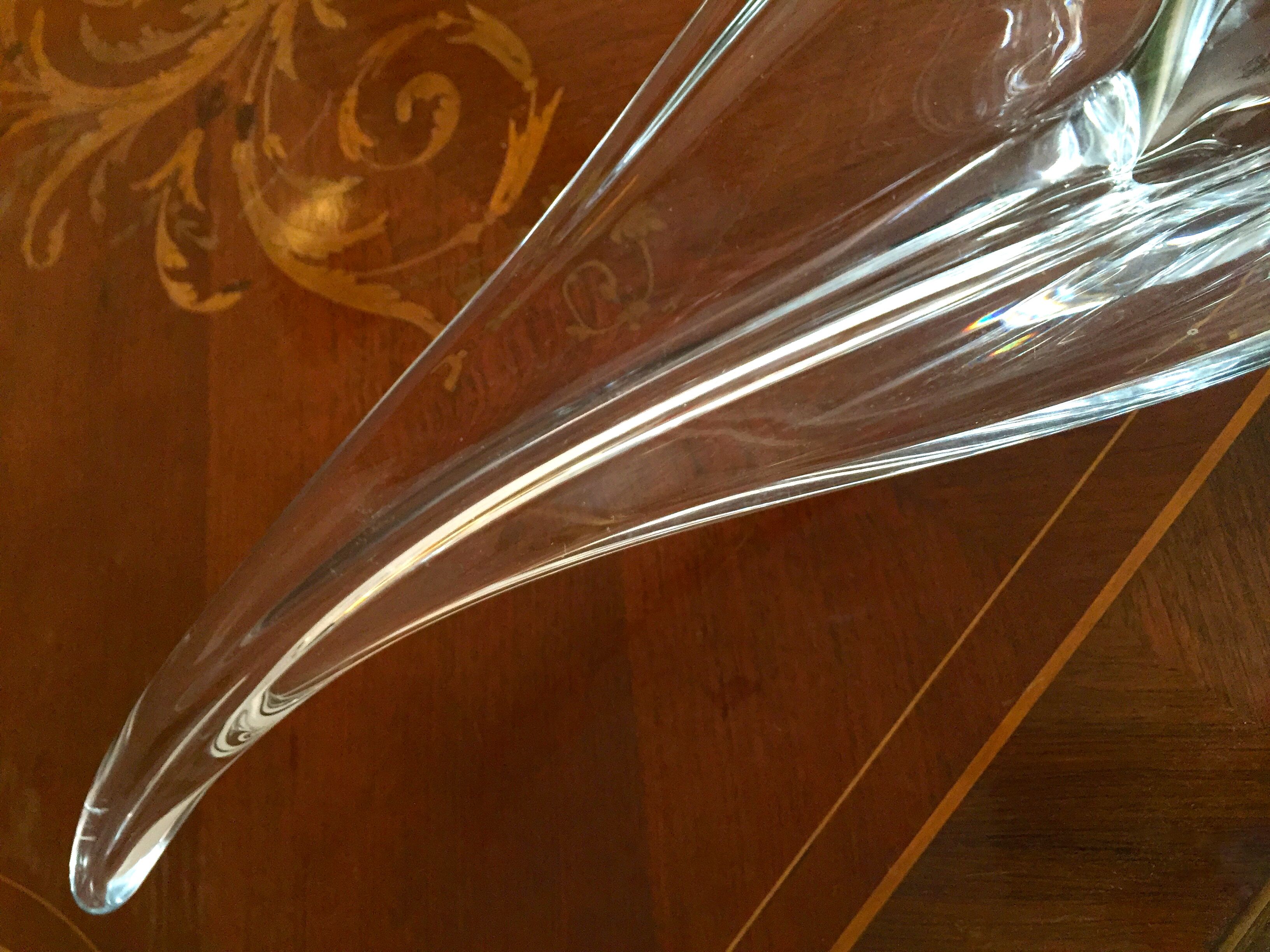 Long crystal fruit cup 1950 for thread or center table