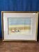 Pastel painting, family beach scene in Normandy signed Henri Reiter.
