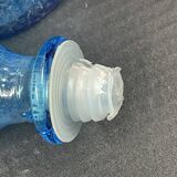 Empoli glass genie bottle, Italy vintage 1960, quite rare model 58 cm