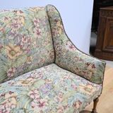 Importante Banquette de Propriété à Tissu fleuri, époque Louis XIV – Début XVIIIe