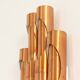 Large tubular copper wall light from the 1960s, Spain.