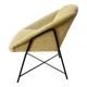 Mid Century Modern Lounge Chair 1950s Scandinavian Armchair Mustard Yellow
