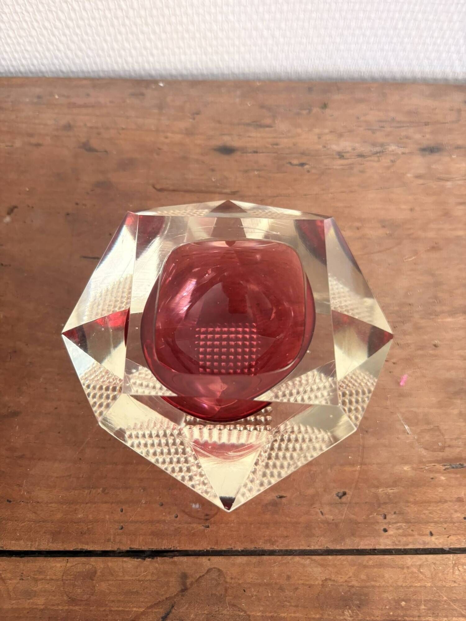 Ashtray Pocket Empty Murano Moulded Glass 1960 by Flávio Poli Seguso
