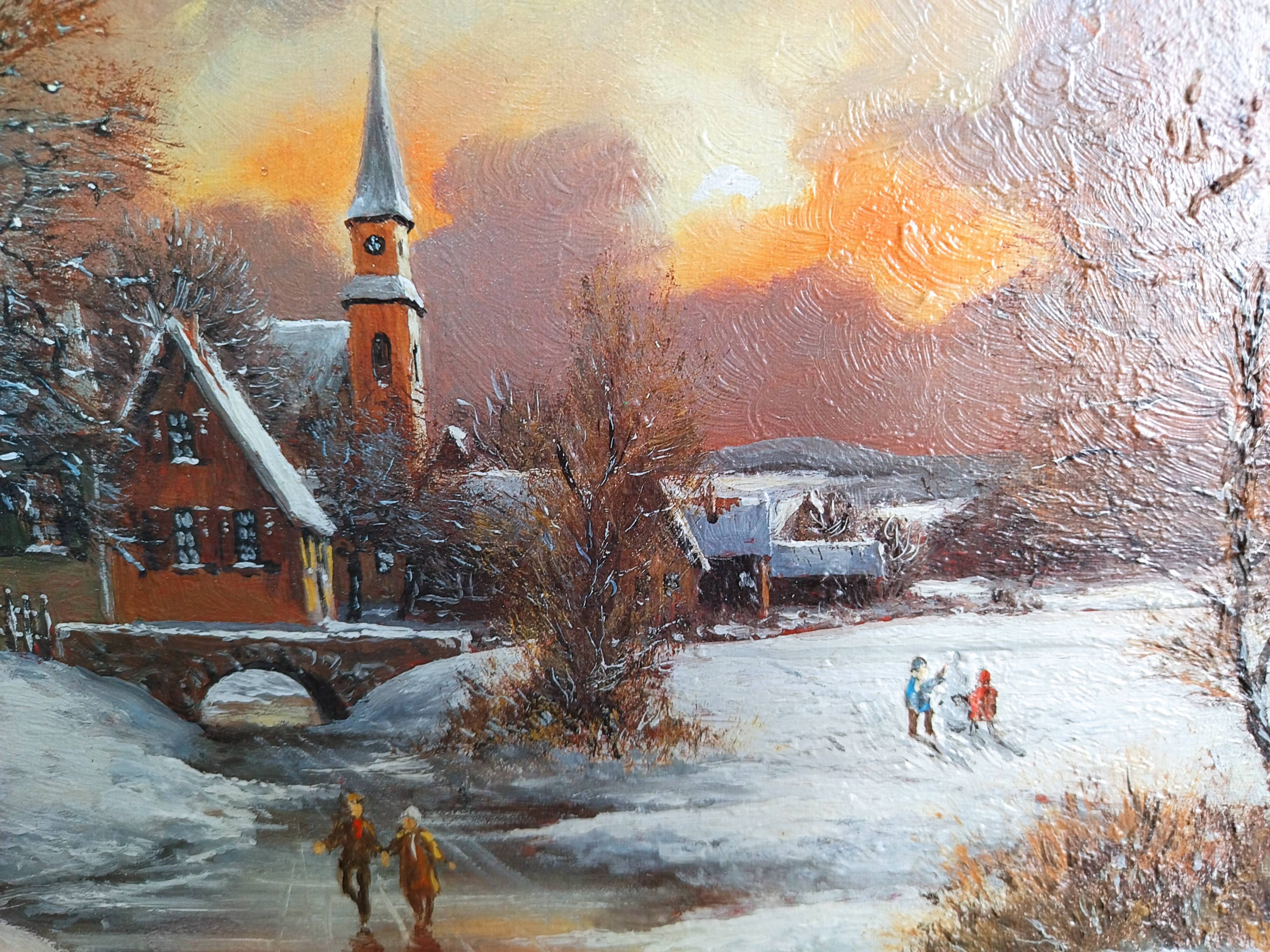 Oil on canvas painting signed F. NOHA