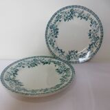 2 vintage dessert plates of St Amand model Guadeloupe