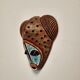Vintage ceramic and terracotta mask signed