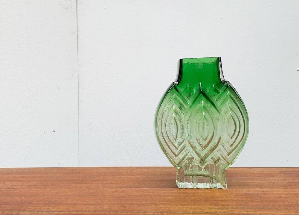Vintage Finnish glass vase by Kaj Blomqvist for Kumela