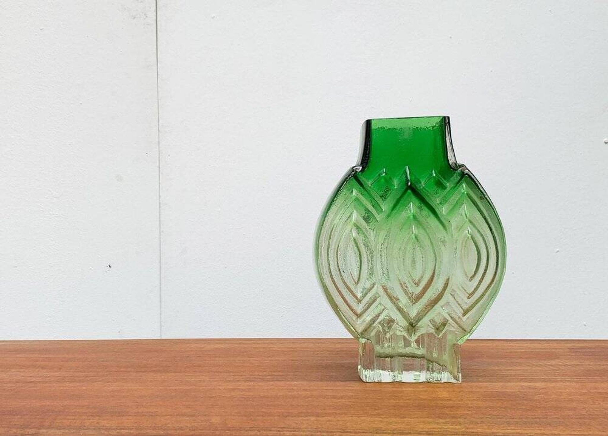 Vintage Finnish glass vase by Kaj Blomqvist for Kumela